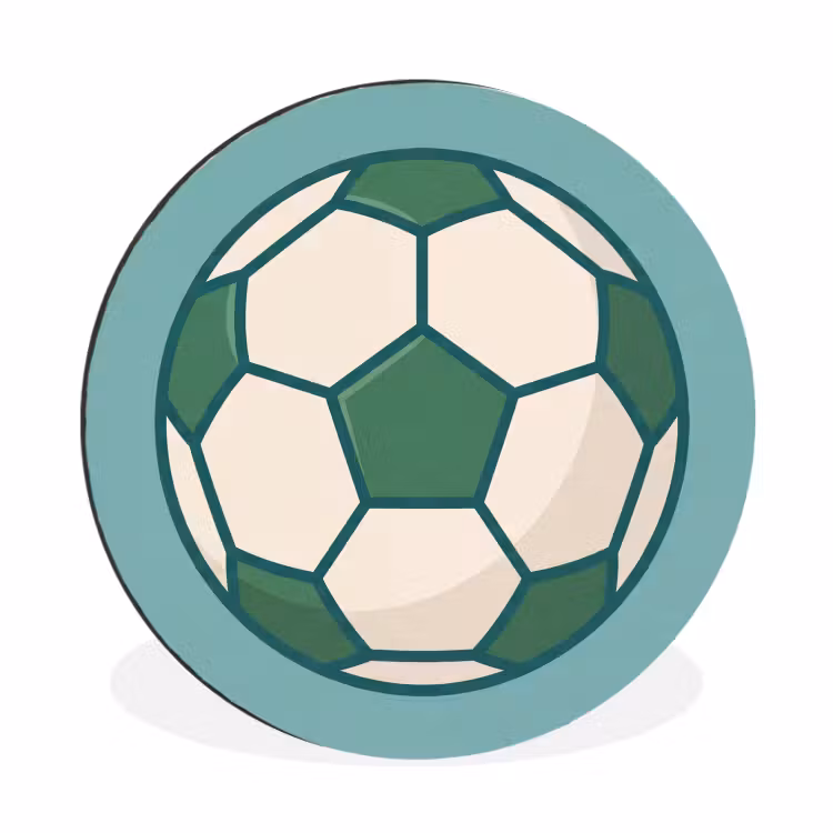 Fußball – Geometrisch – Sport – Illustration – Blaugrün — 1