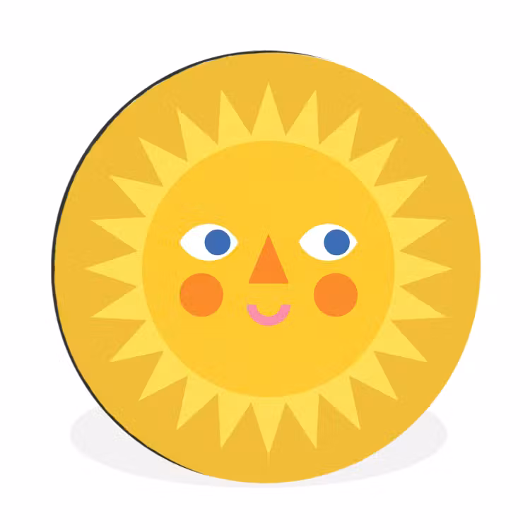 Sonne – Gesicht – Sommer – Illustration – Gelb — 1