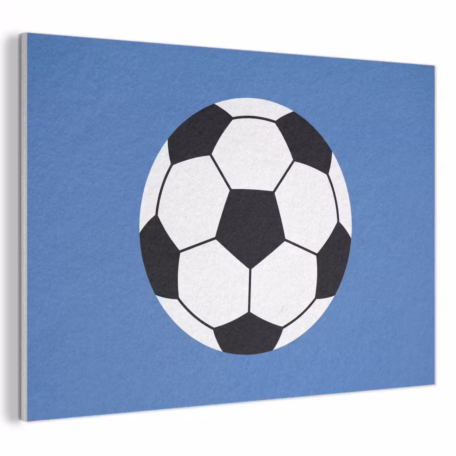 Akustikbild - Fußball – Schwarz-Weiß – Sport – Illustration – Blau — 1