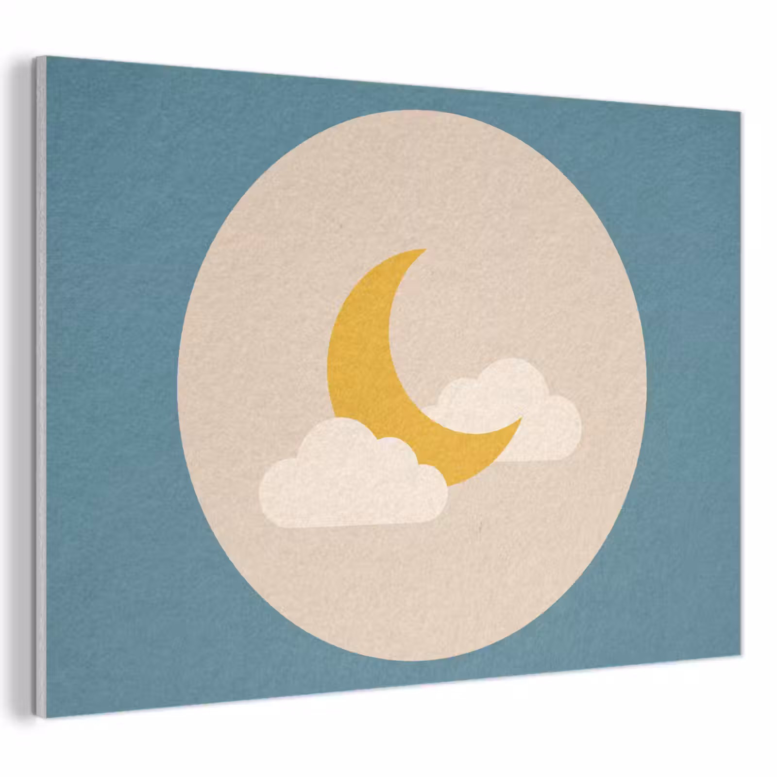 Akustikbild - Mond – Wolken – Natur – Abstrakt – Gelb — 1