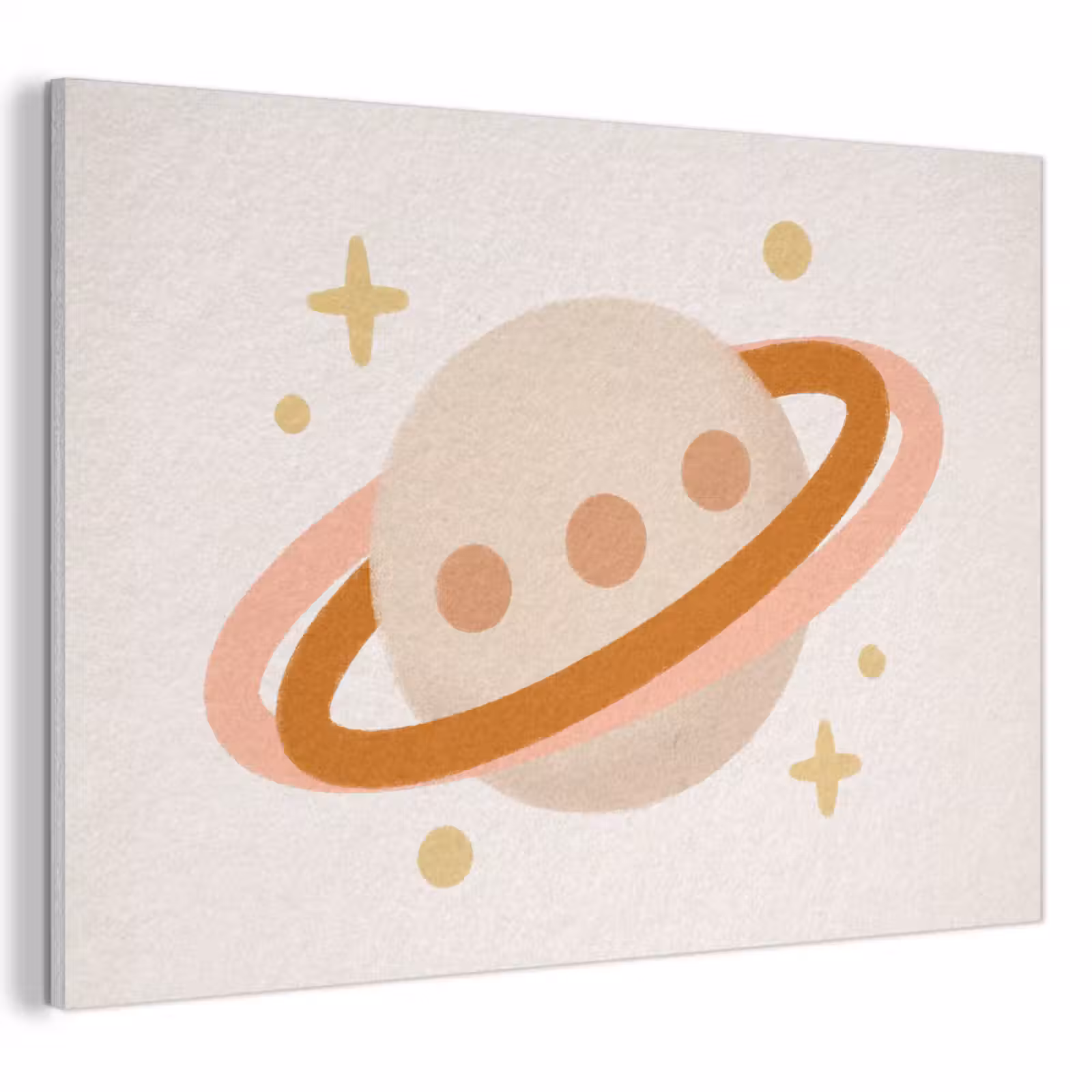 Akustikbild - Planet – Ringe – Weltraum – Illustration – Beige — 1