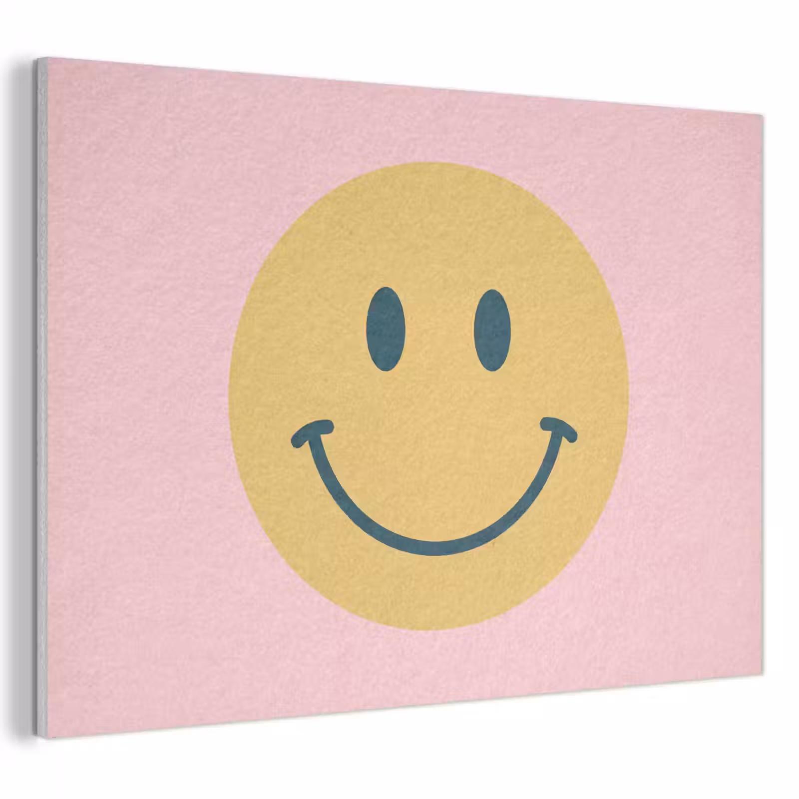 Akustikbild - Smiley – Gelb – Rosa – Symbol – Minimalistisch — 1