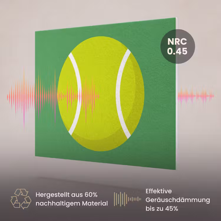 Akustikbild - Ball – Gelb – Sport – Grün – Illustration — 3