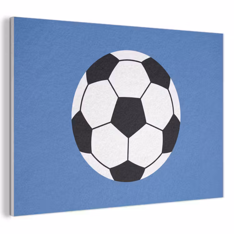Akustikbild - Fußball – Schwarz-Weiß – Sport – Illustration – Blau — 1