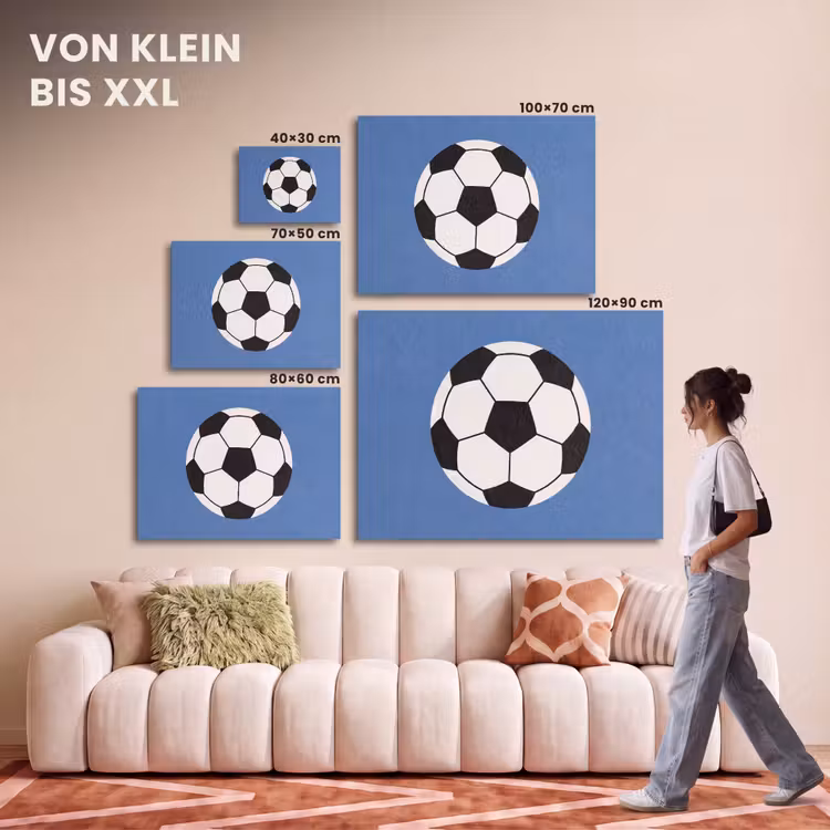 Akustikbild - Fußball – Schwarz-Weiß – Sport – Illustration – Blau — 7
