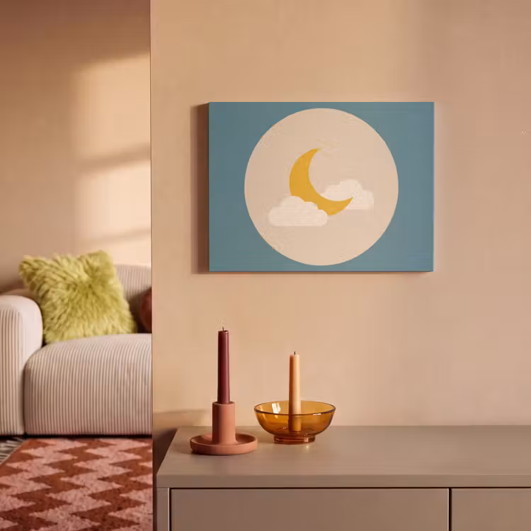 Akustikbild - Mond – Wolken – Natur – Abstrakt – Gelb — 2