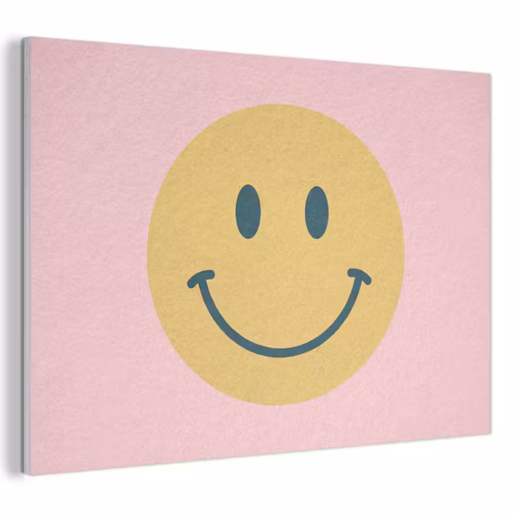 Akustikbild - Smiley – Gelb – Rosa – Symbol – Minimalistisch — 1