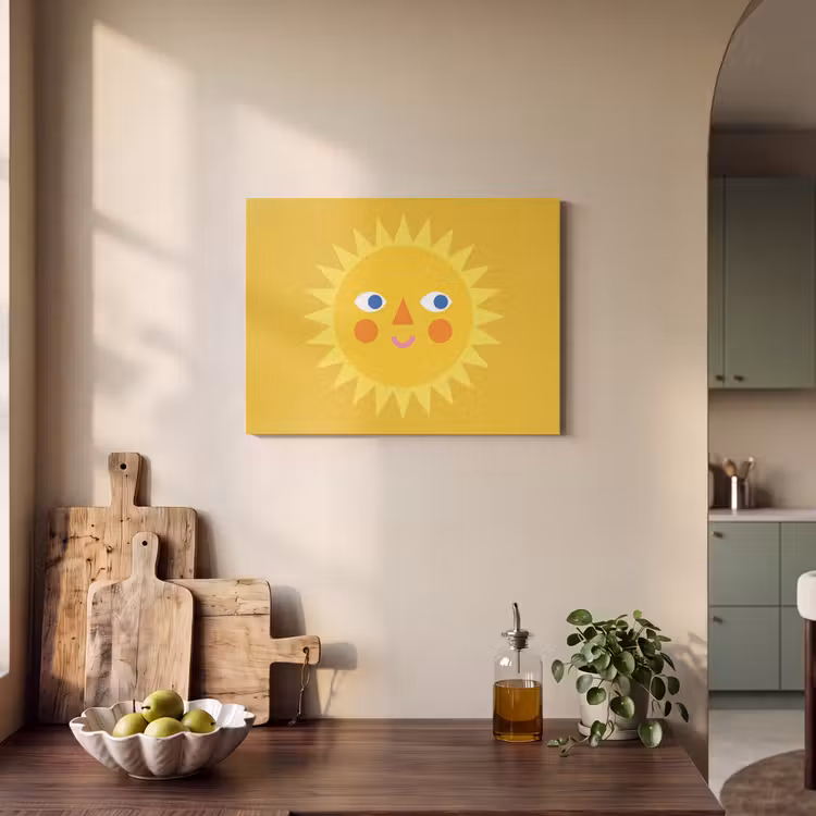 Akustikbild - Sonne – Gesicht – Sommer – Illustration – Gelb — 4