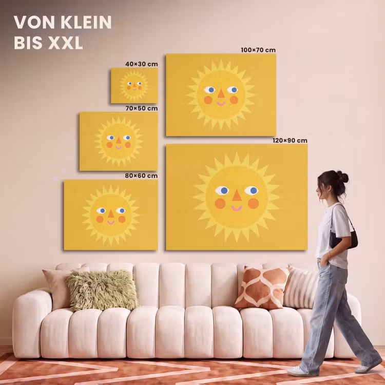 Akustikbild - Sonne – Gesicht – Sommer – Illustration – Gelb — 7