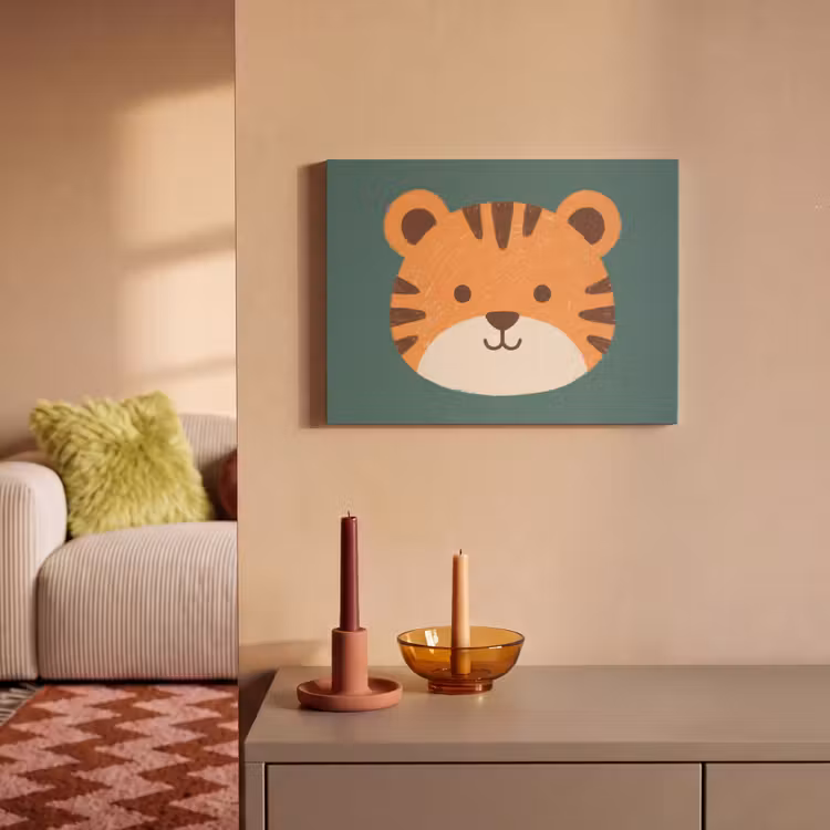 Akustikbild - Tiere – Kopf – Orange – Illustration – Modern — 2