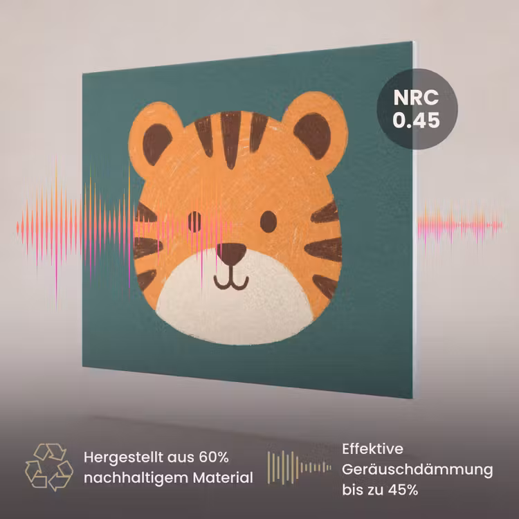 Akustikbild - Tiere – Kopf – Orange – Illustration – Modern — 3