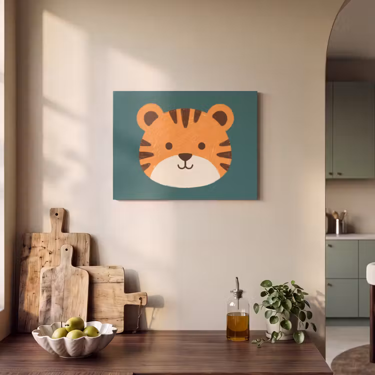 Akustikbild - Tiere – Kopf – Orange – Illustration – Modern — 4