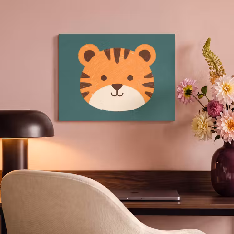 Akustikbild - Tiere – Kopf – Orange – Illustration – Modern — 6
