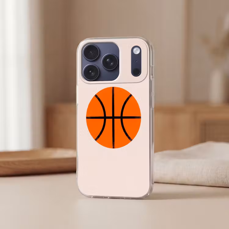 Handyhülle - Basketball – Ball – Sport – Illustration – Orange — 3