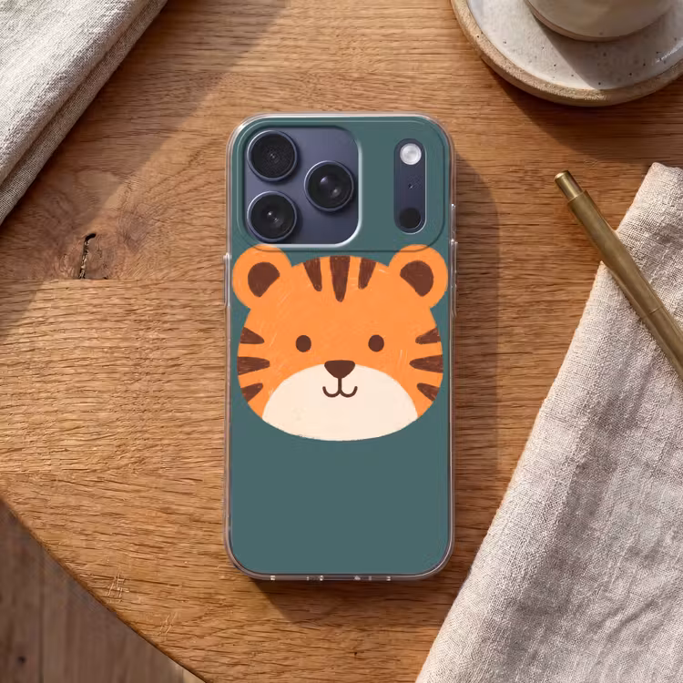 Handyhülle - Tiere – Kopf – Orange – Illustration – Modern — 2