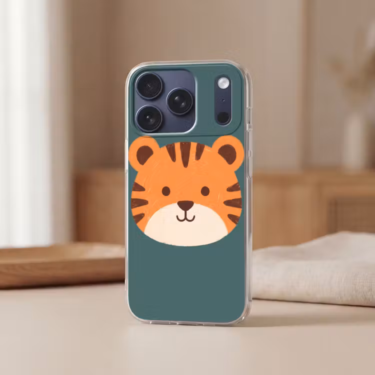Handyhülle - Tiere – Kopf – Orange – Illustration – Modern — 3