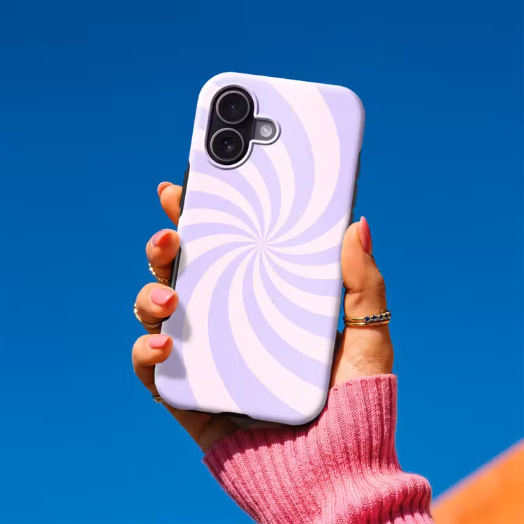 Handyhülle Toughcase - Muster – Spirale – Abstrakt – Modern – Lila-Rosa — 2