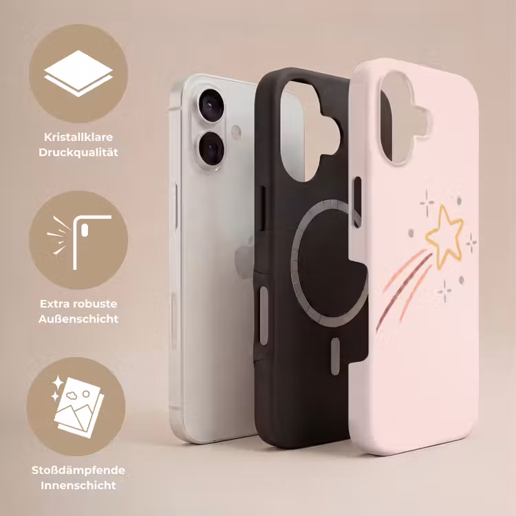 Handyhülle Toughcase - Stern – Fallend – Illustration – Pastell — 3