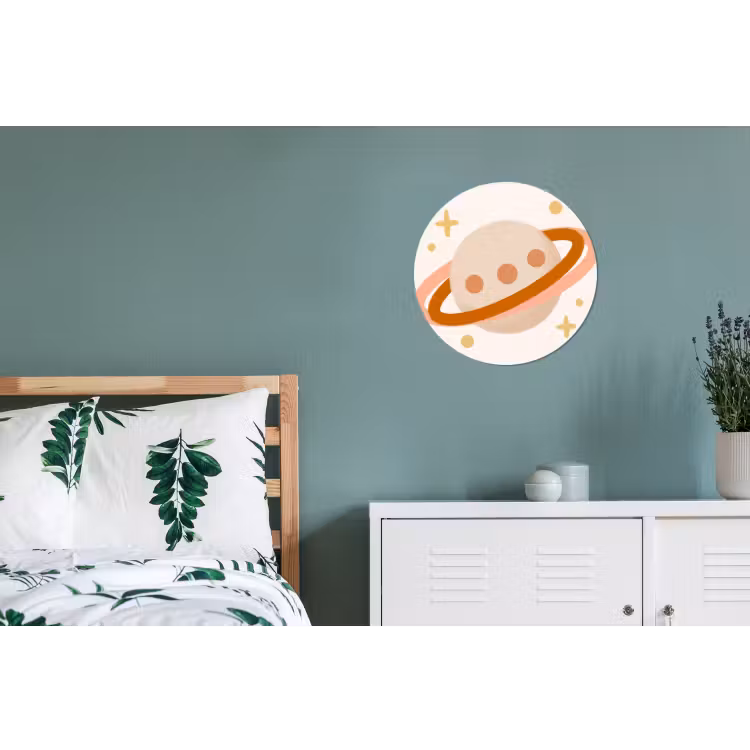 Planet – Ringe – Weltraum – Illustration – Beige — 5
