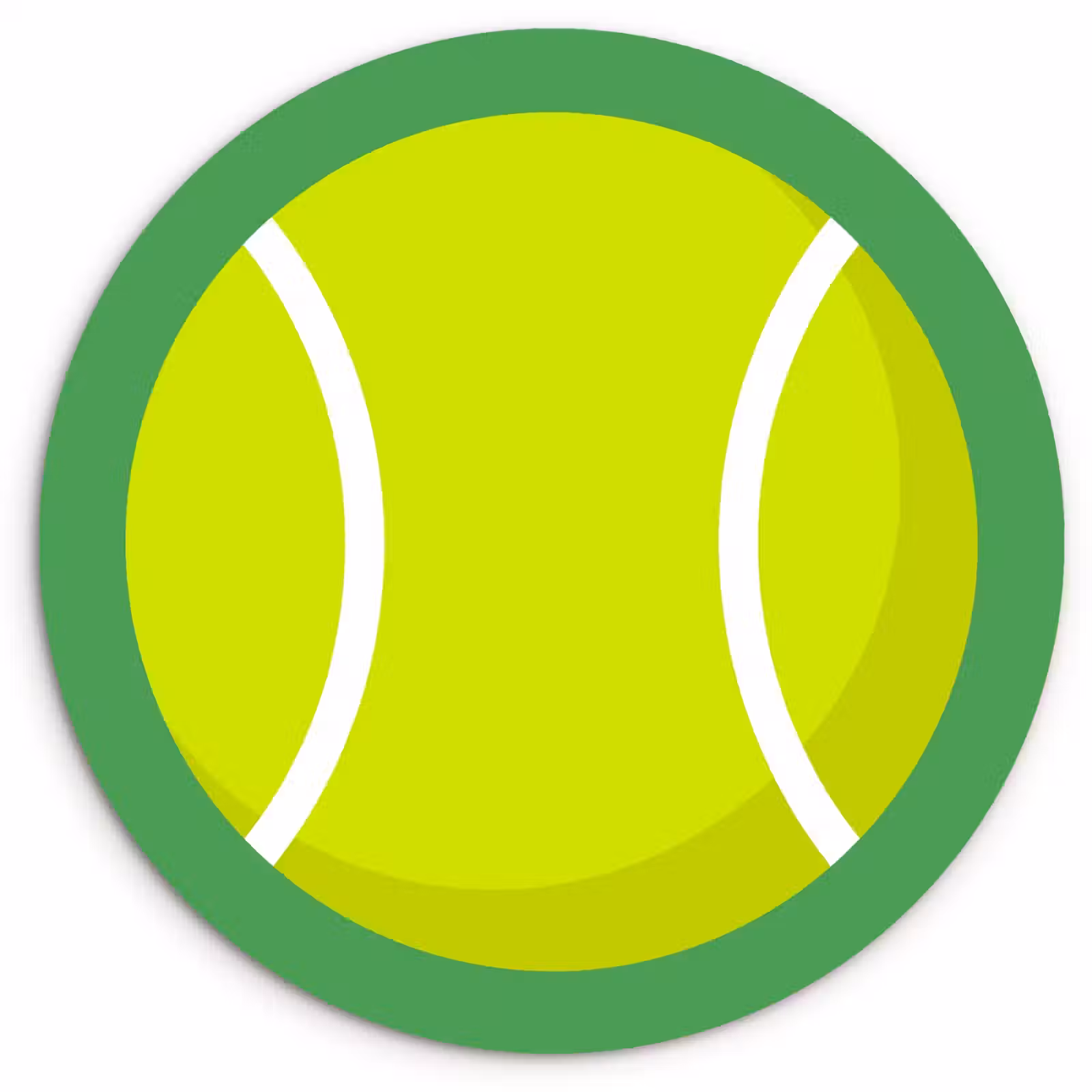 Glasbild Rund - Ball – Gelb – Sport – Grün – Illustration — 1