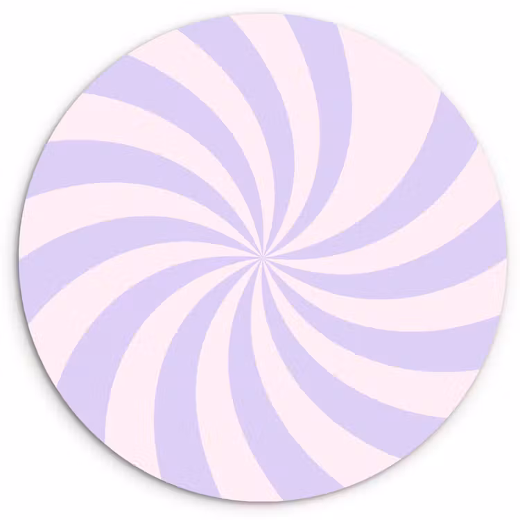 Glasbild Rund - Muster – Spirale – Abstrakt – Modern – Lila-Rosa — 1