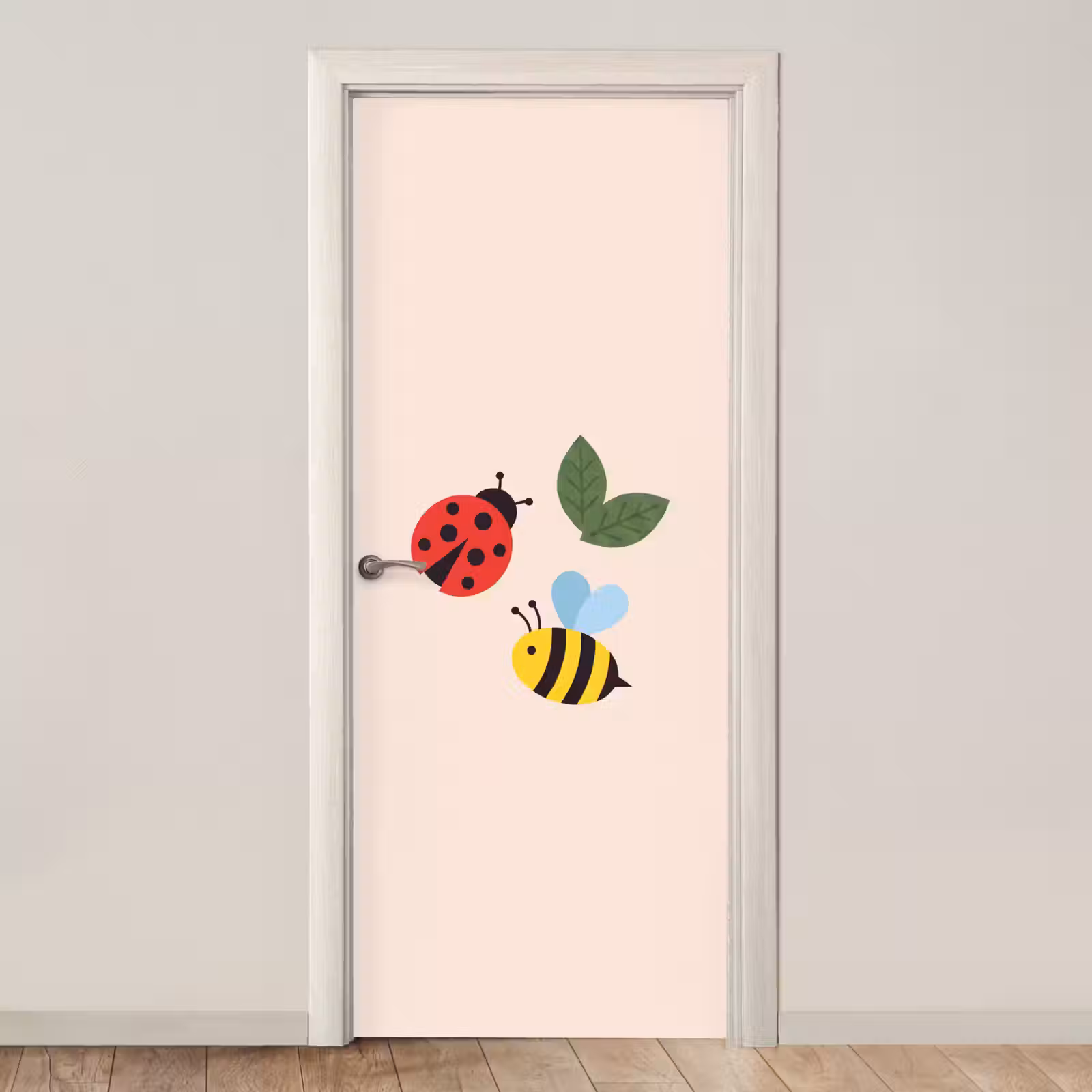 Türtapete - Insekt – Blatt – Natur – Verspielt – Illustration — 1