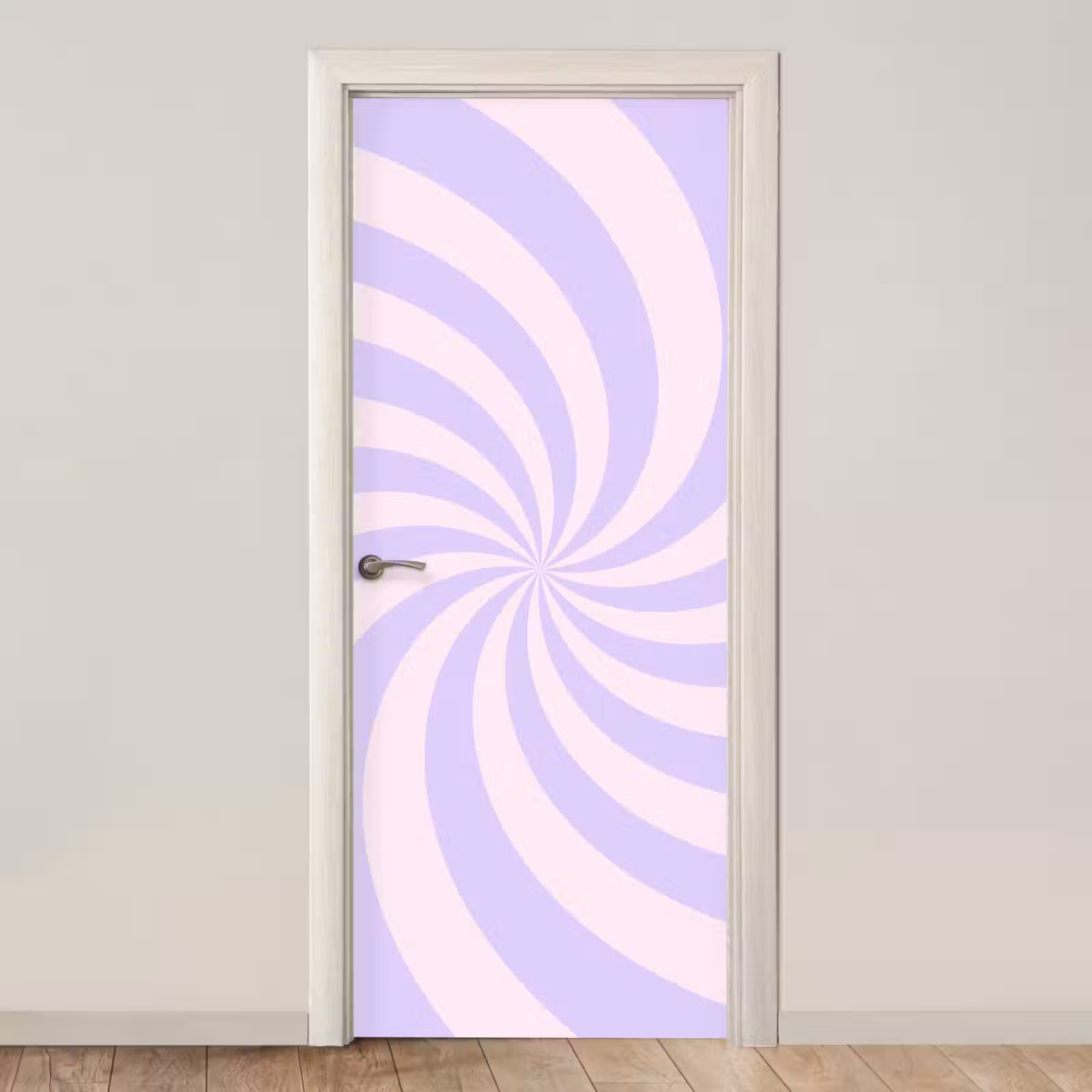 Türtapete - Muster – Spirale – Abstrakt – Modern – Lila-Rosa — 1