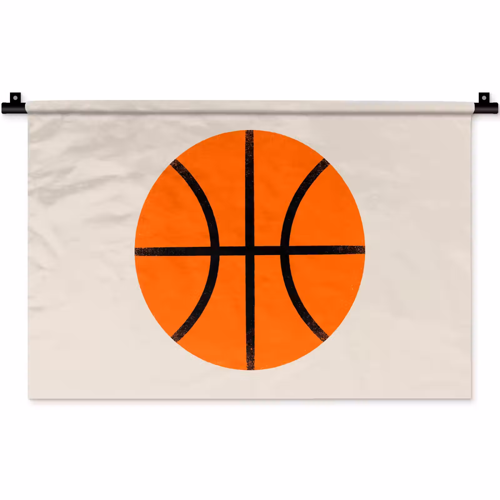 Wandteppich - Basketball – Ball – Sport – Illustration – Orange — 1