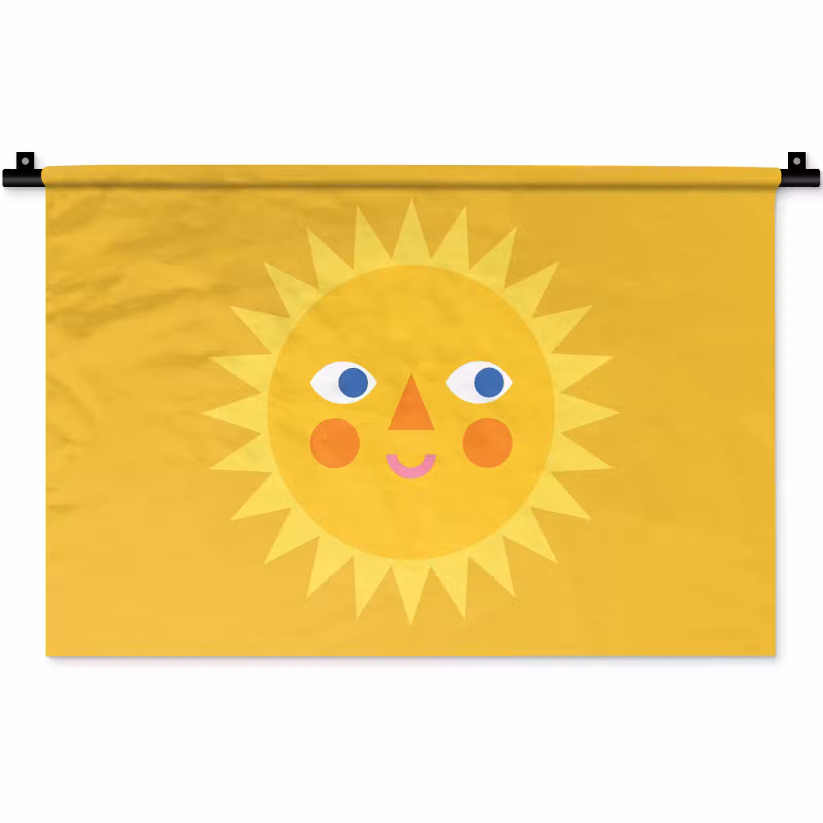 Wandteppich - Sonne – Gesicht – Sommer – Illustration – Gelb — 1