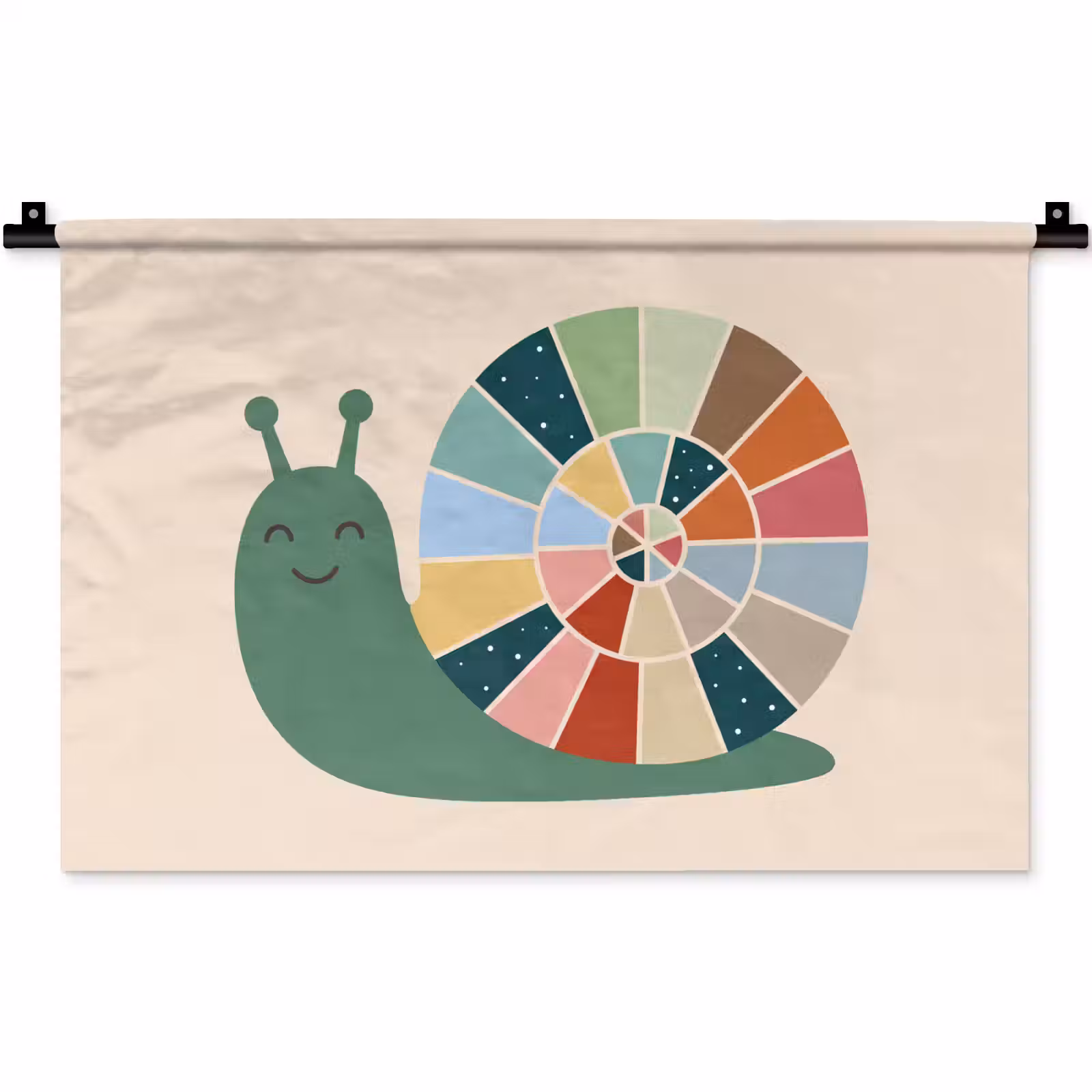 Wandteppich - Tiere – Schnecke – Bunt – Illustration — 1