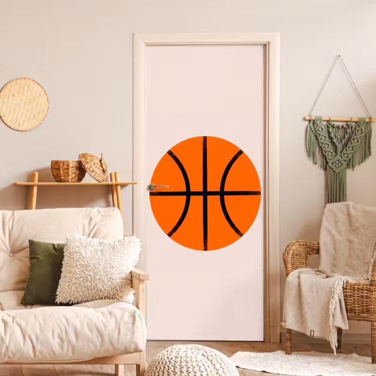 Türtapete - Basketball – Ball – Sport – Illustration – Orange — 3
