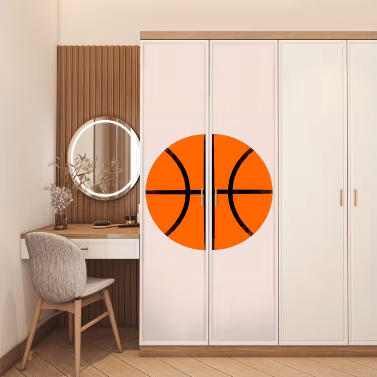 Türtapete - Basketball – Ball – Sport – Illustration – Orange — 4
