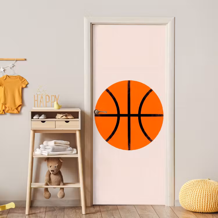Türtapete - Basketball – Ball – Sport – Illustration – Orange — 8