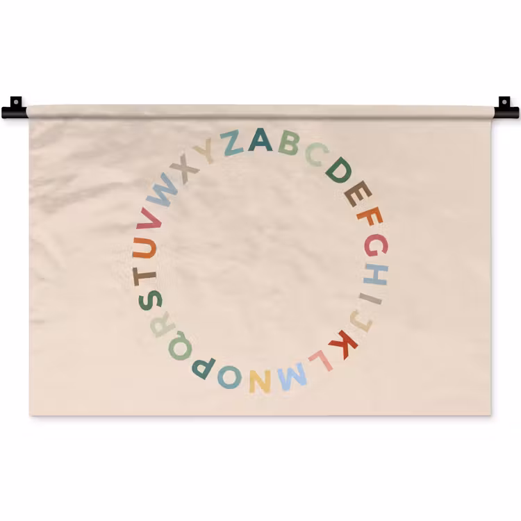 Wandteppich - Alphabet – Kreis – Bildung – Spielerisch – Farbenfroh — 1