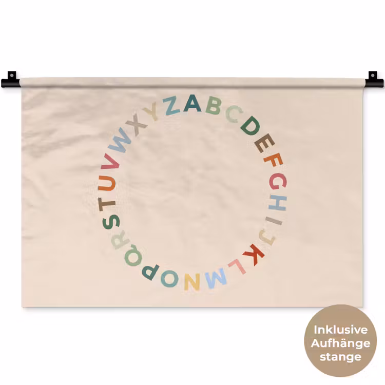 Wandteppich - Alphabet – Kreis – Bildung – Spielerisch – Farbenfroh — 9