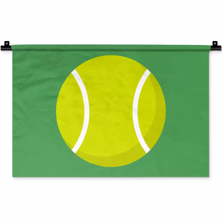 Wandteppich - Ball – Gelb – Sport – Grün – Illustration — 1