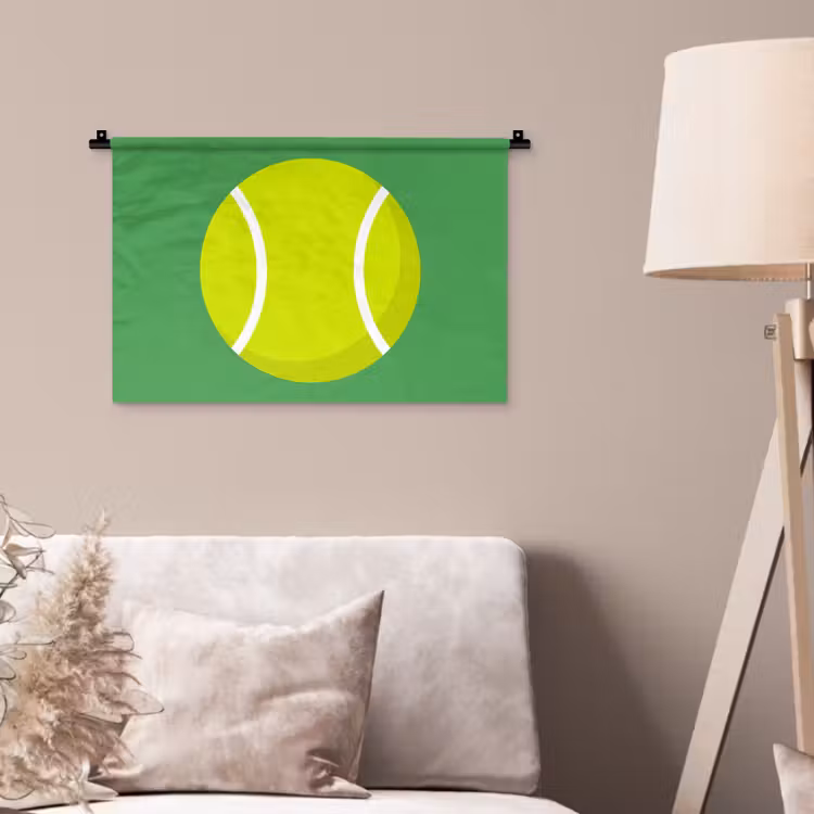 Wandteppich - Ball – Gelb – Sport – Grün – Illustration — 2