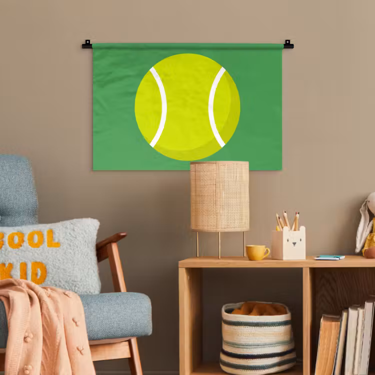 Wandteppich - Ball – Gelb – Sport – Grün – Illustration — 5