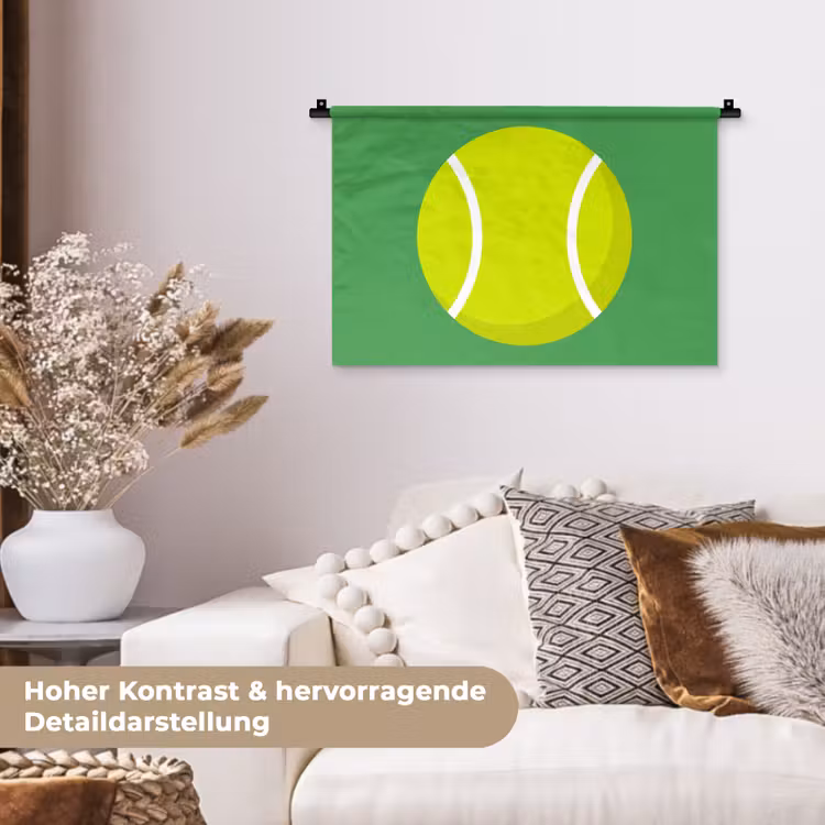 Wandteppich - Ball – Gelb – Sport – Grün – Illustration — 6