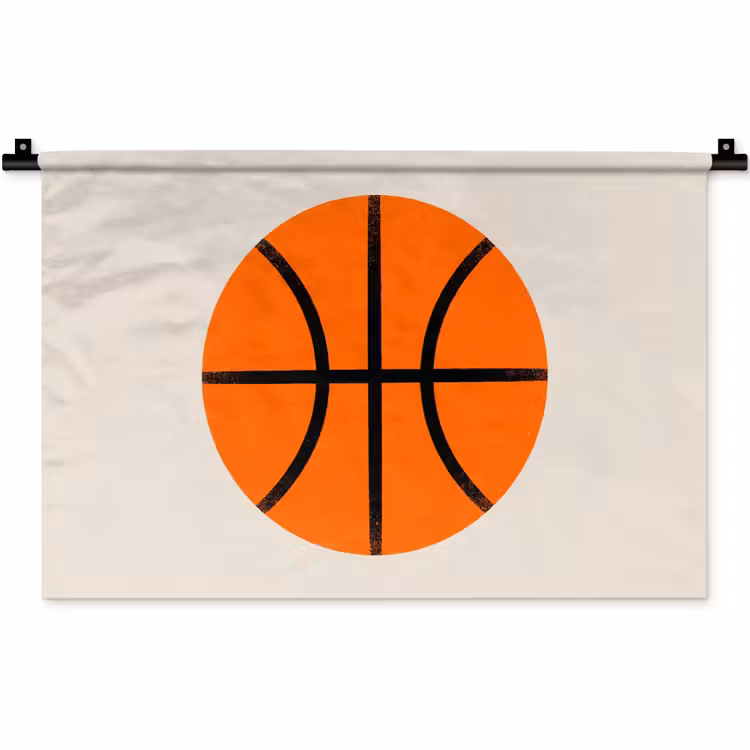 Wandteppich - Basketball – Ball – Sport – Illustration – Orange — 1