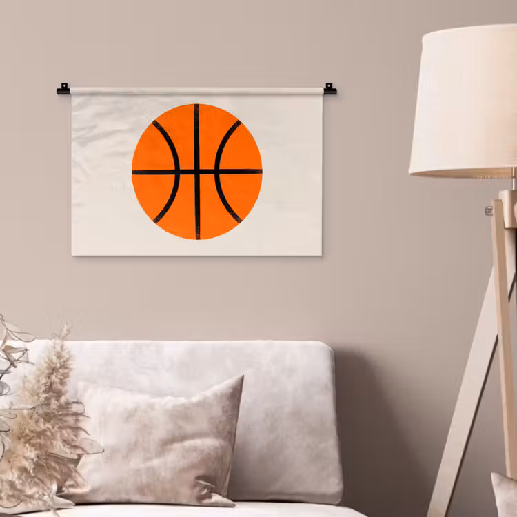 Wandteppich - Basketball – Ball – Sport – Illustration – Orange — 2