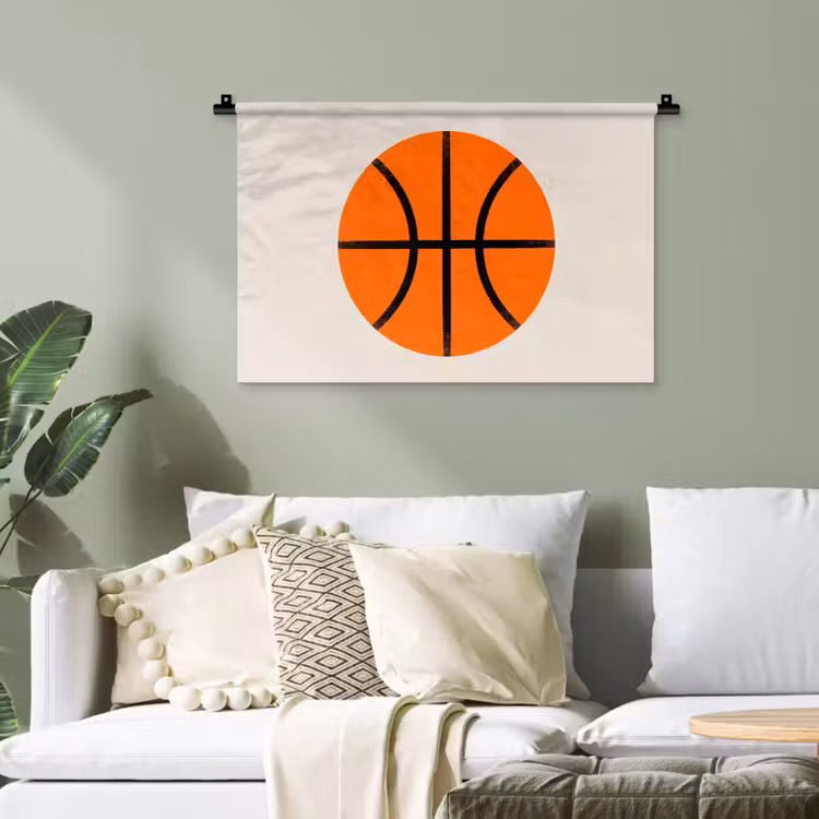 Wandteppich - Basketball – Ball – Sport – Illustration – Orange — 4