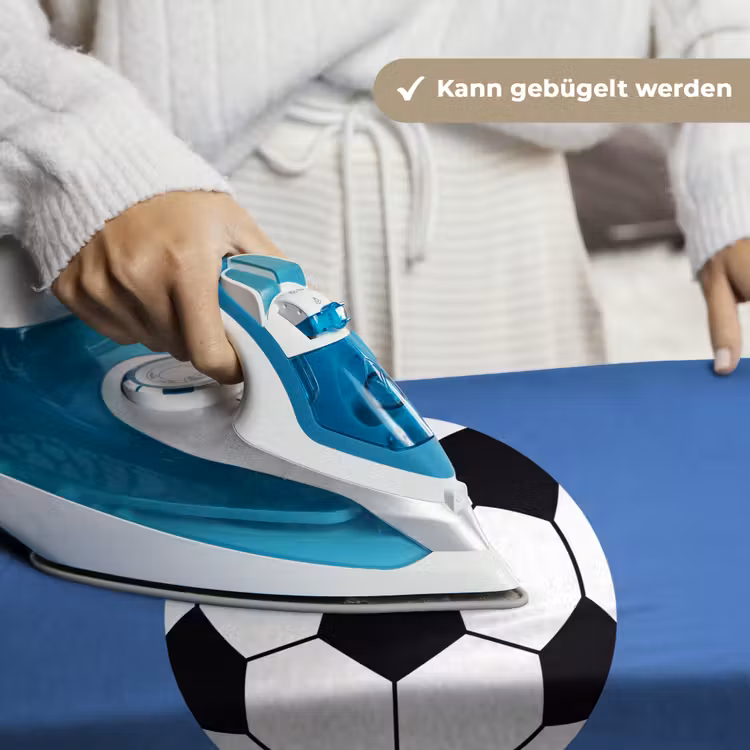 Wandteppich - Fußball – Schwarz-Weiß – Sport – Illustration – Blau — 10