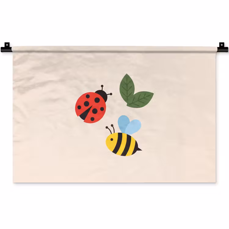 Wandteppich - Insekt – Blatt – Natur – Verspielt – Illustration — 1