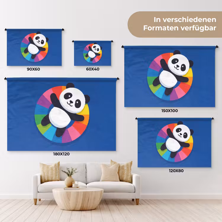 Wandteppich - Tiere – Cartoon – Farbenfroh – Modern – Verspielt — 8