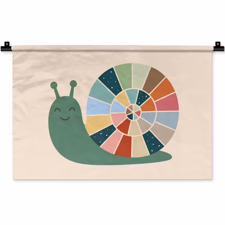 Wandteppich - Tiere – Schnecke – Bunt – Illustration — 1