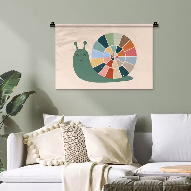 Wandteppich - Tiere – Schnecke – Bunt – Illustration — 4