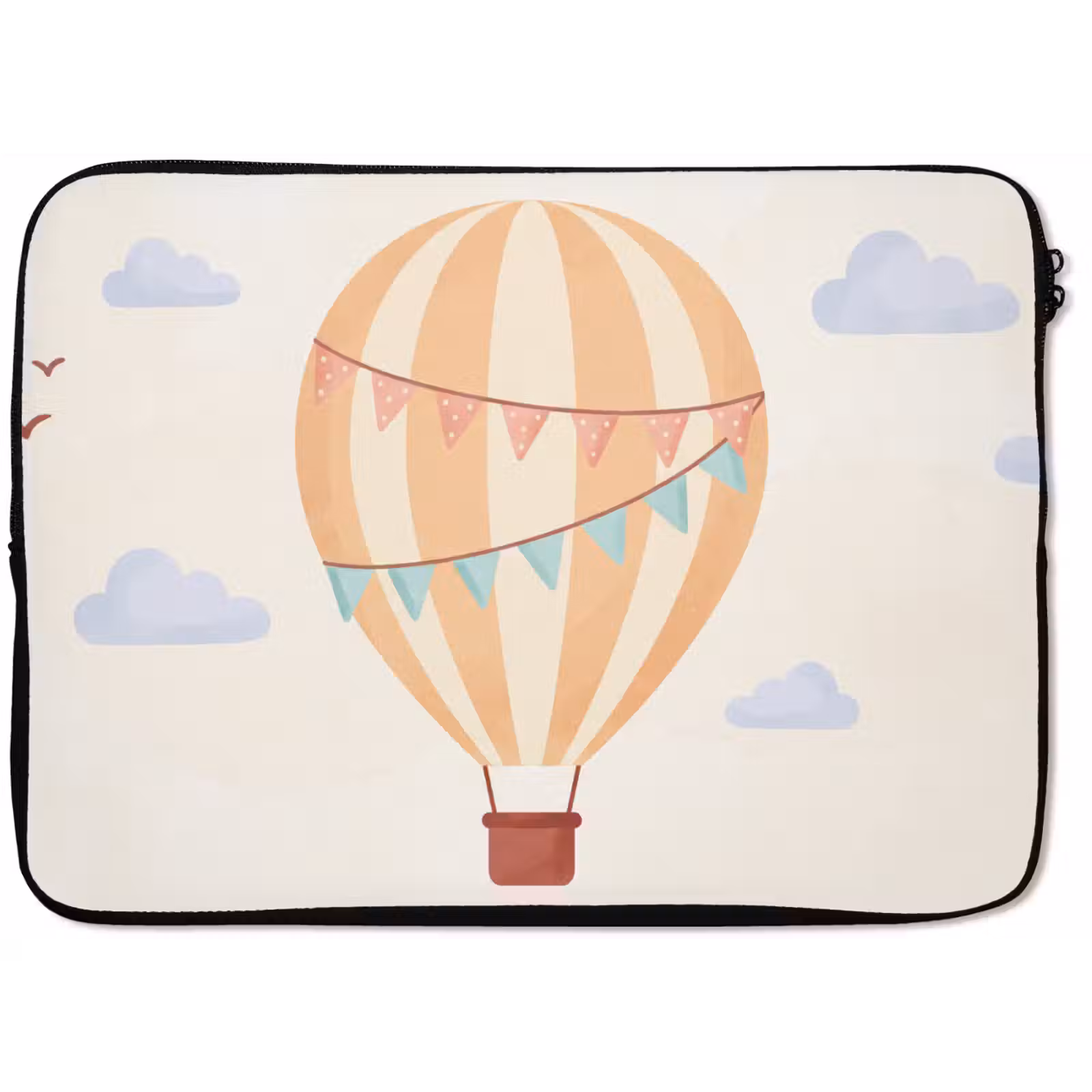 Laptop hülle - Heißluftballon – Wolken – Illustration – Sanft – Kinderzimmer — 1