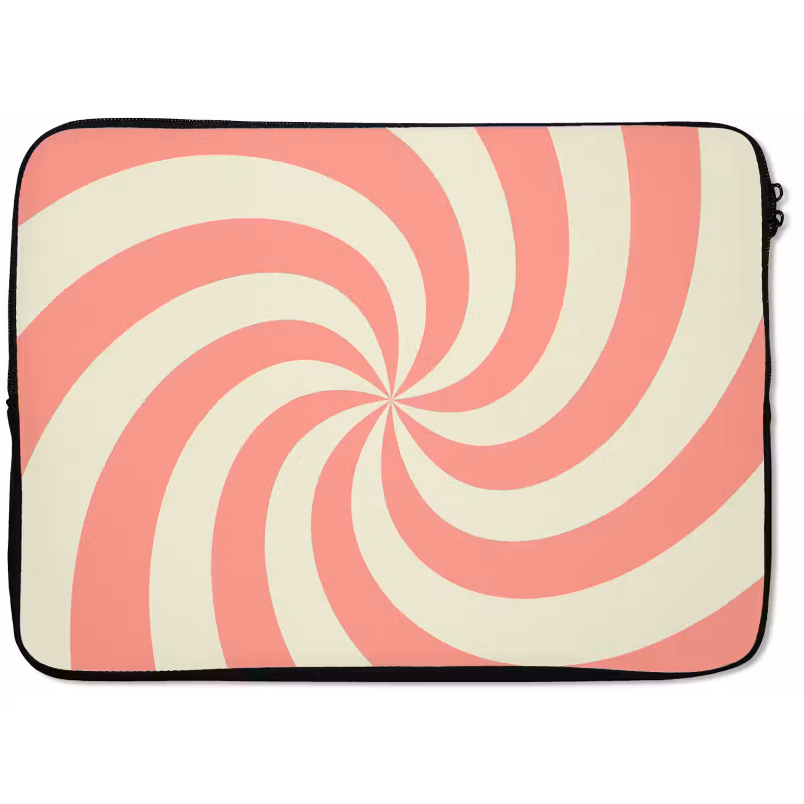 Laptop hülle - Spirale – Muster – Abstrakt – Rosa – Beige — 1