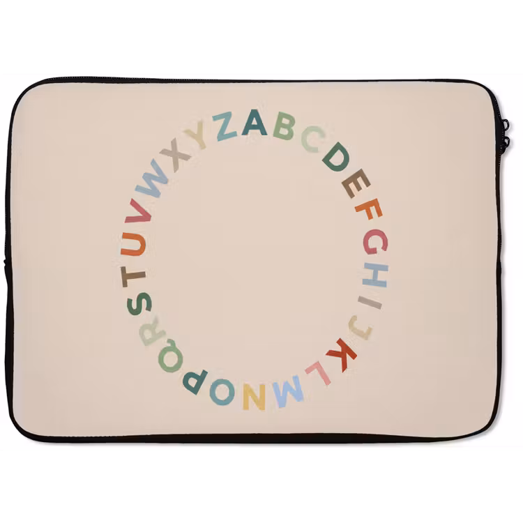 Laptop hülle - Alphabet – Kreis – Bildung – Spielerisch – Farbenfroh — 1